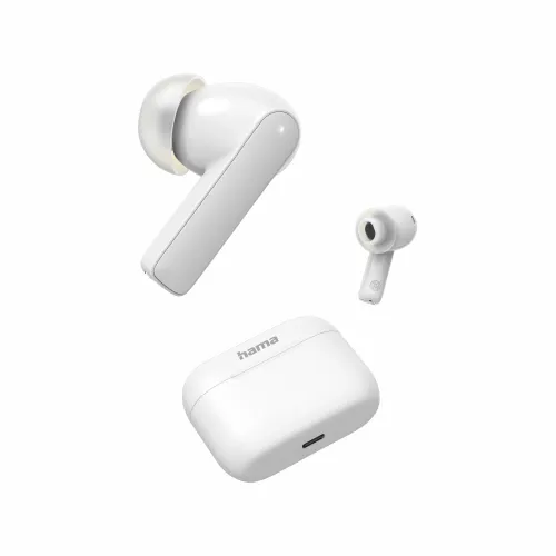 Słuchawki bezprzewodowe Hama Passion Clear II ANC Dokanałowe Bluetooth 5.3 Biały