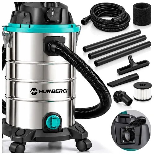 Odkurzacz Przemysłowy 30 L 3600 W Bezworkowy Na Mokro I Sucho Hm-409