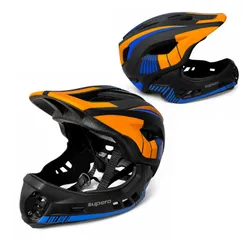 Kask rowerowy dziecięcy, szczękowy, na rower, hulajnogę, SUPERO, S