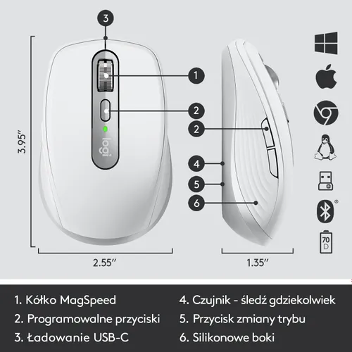 Myszka Logitech MX Anywhere 3 - szary