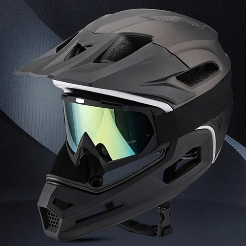 Kask rowerowy WOZINSKY HT-009C Czarny Full Face MTB  (rozmiar L)