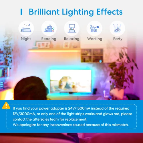 Taśma LED Meross MSL320 2 x 5m 720lm 10W RGB