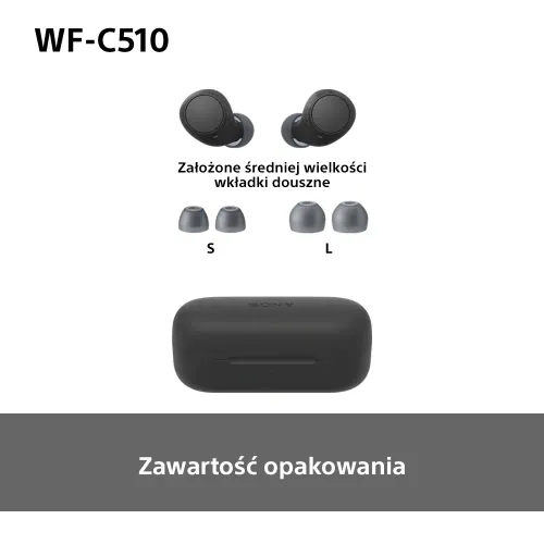 Słuchawki bezprzewodowe Sony WF-C510 Dokanałowe Bluetooth 5.3 Czarny