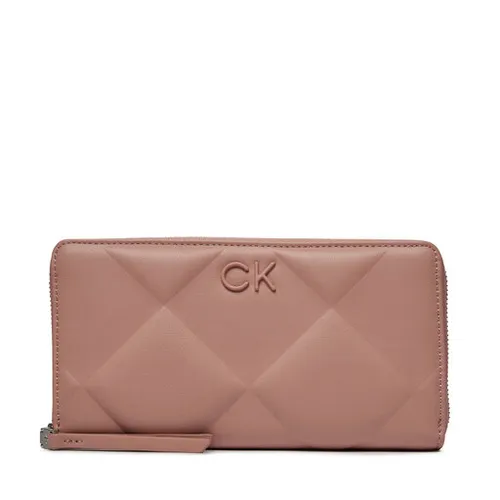 Большой женский кошелек Calvin Klein Re-Lock Quilt для кошелька Lg K60k610774 Ash Rose VB8