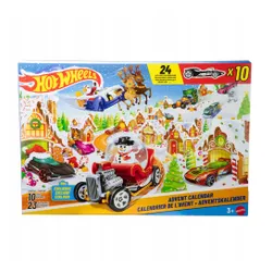 HOT WHEELS KALENDARZ ADWENTOWY 2025 24 niespodzianki, 10 autek JCB47