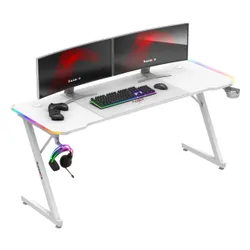Biurko gamingowe HUZARO Hero 4.8 RGB Biały