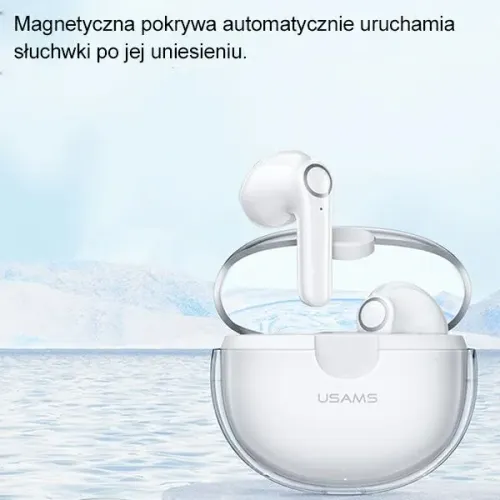 Słuchawki bezprzewodowe USAMS BU12 Series TWS Douszne Bluetooth 5.1 Różowy