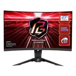 Monitor ASROCK Phantom Gaming PG27Q15R2A 27" 2560x1440px 165Hz 1 ms [MPRT] Curved