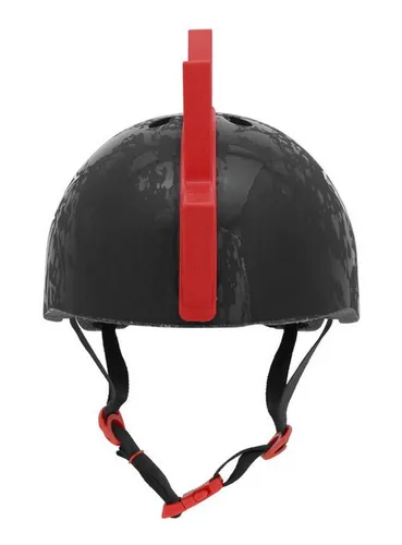 Kask rowerowy RASKULLZ Pop Splat Czarno-czerwony dla Dzieci (rozmiar S)