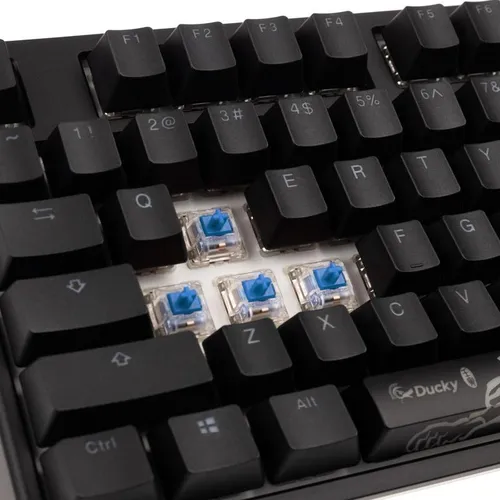 Klawiatura mechaniczna Ducky One 2 Backlit PBT RGB - Cherry MX Blue - czarny