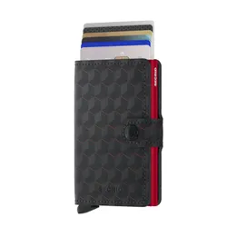 Mini Portfel Secrid Miniwallet Optical - black / red