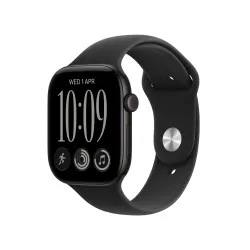 Apple Watch Series 12 GPS + Cellular Koperta 42 mm z aluminium w kolorze czarnym Pasek sportowy w kolorze czarnym S/M