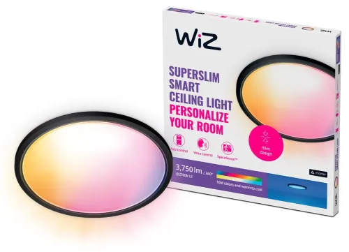 Lampa sufitowa WiZ Superslim Ceiling 32W Czarny