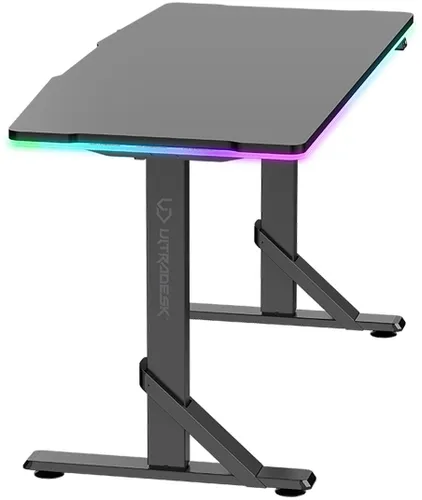 Biurko gamingowe ULTRADESK Iron RGB Czarny