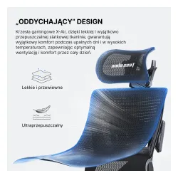 Fotel Anda Seat X-Air Pro XL Gamingowy do 120kg Tkanina Czarny