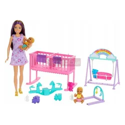 LALKA BARBIE SKIPPER KLUB OPIEKUNEK zestaw do zabawy OPIEKA NAD BLIŹNIAKAMI HXM99