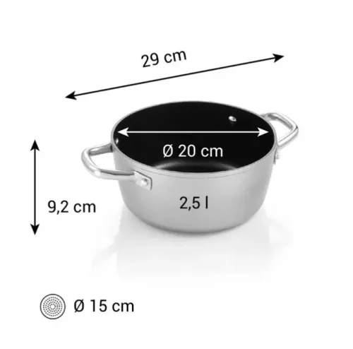 TESCOMA GrandCHEF 2,5 l - garnek ze stali nierdzewnej