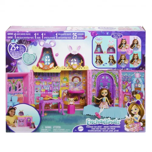 Mattel Lalka Enchantimals Domek przyjaźni z meblami i akcesoriami