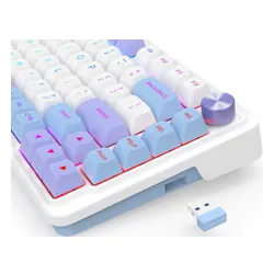 Klawiatura REDRAGON Ucal Max K673WBP RGB Hot Swap Manbo Switch Biało-fioletowo-niebieski