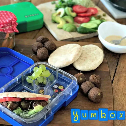 Yumbox Panino Okulu için dikdörtgen öğle yemeği kutusu-dreamy mor / panda tepsisi