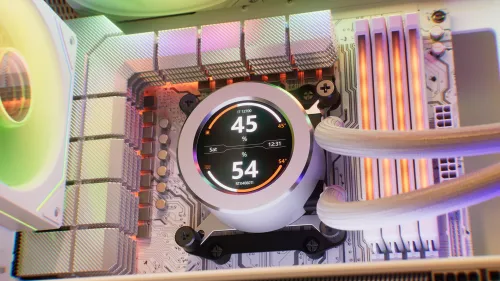 Chłodzenie Krux HydroGlance 360 ARGB LCD Biały