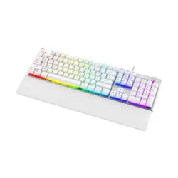 Klawiatura membranowa Krux Frost Silver-White RGB Biały