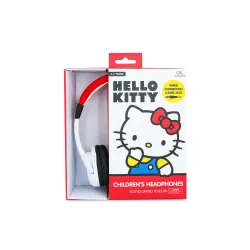 Słuchawki przewodowe z mikrofonem OTL Technologies Hello Kitty Moulded Dla dzieci Nauszne Biało-czerwony