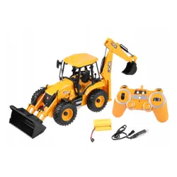 Zdalnie sterowany samochód COIL auto RC pilot koparka JCB pojazd metal żółta