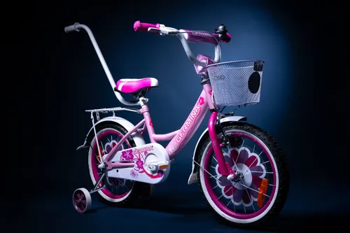 Rower dziecięcy GERMINA BMX 16 cali dla dziewczynki Jasnoróżowy