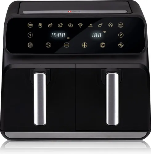 Air Fryer Frytkownica beztłuszczowa ALPINA 871125224012 8l z podwójnym koszem programator czasowy