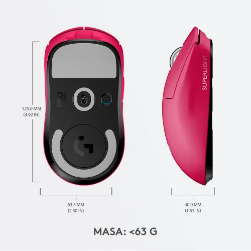 Myszka gamingowa Logitech G Pro X Superlight Magenta