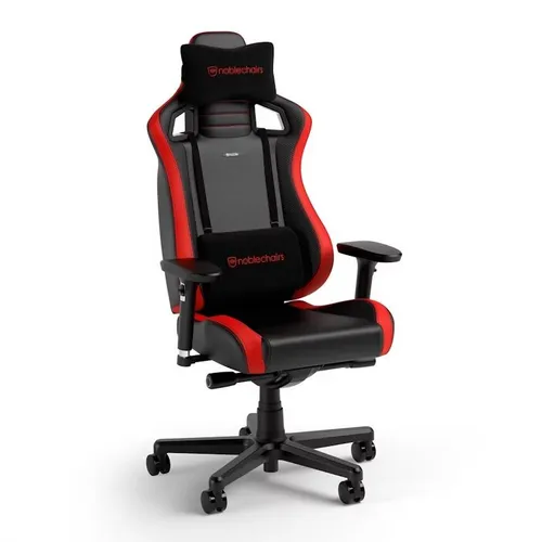 Fotel Noblechairs EPIC COMPACT Black Carbon Red Gamingowy do 120kg Skóra ECO Czarno-czerwony