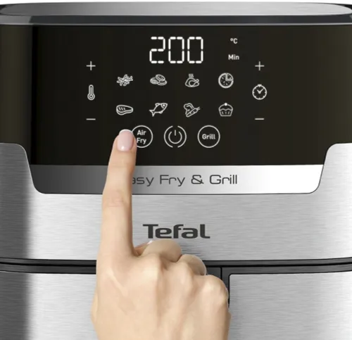 Air Fryer Frytkownica beztłuszczowa TEFAL Easy Fry&Grill Deluxe EY505D15 4.2l z rusztem do grilla