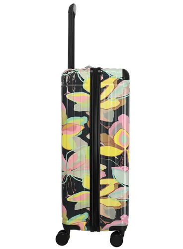 Большой жесткий чемодан Travelite Cruise Trolley L Print - yellow orchid