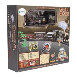 Kolejka elektryczna na akumulator parowóz światła dym + pilot RC Z3097