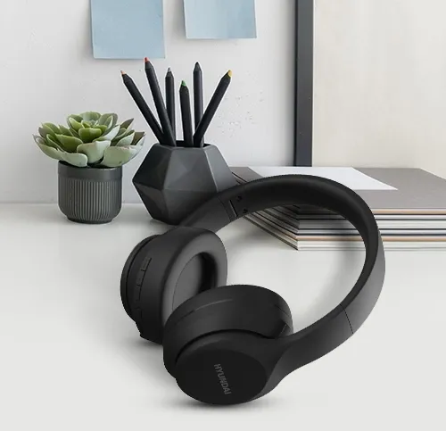 Słuchawki bezprzewodowe Hyundai HBTM45B Nauszne Bluetooth 5.3 Czarny