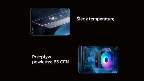 Chłodzenie CPU RAMPAGE Octagon B70 ARGB Biały