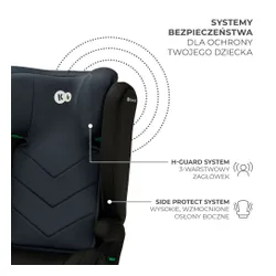 Fotelik samochodowy KINDERKRAFT I-Spark I-Size 2w1 100-150 cm (9-36 kg) Czarny