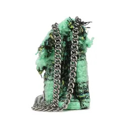 Kurt Geiger 690-Geantă Mini Kensington Din Tweed 2949773609 Verde Pal