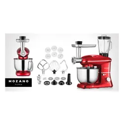 Robot kuchenny planetarny MOZANO Rob 02 1400W z blenderem kielichowym Czerwony