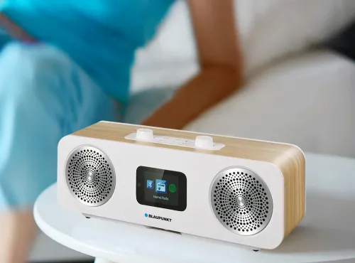 Radioodbiornik Blaupunkt IR50DAB Radio FM DAB+ Internetowe Bluetooth Biało-brązowy