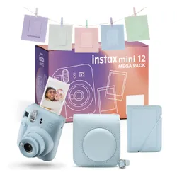 Aparat FUJIFILM Instax Mini 12 Niebieski Pokrowiec + Album + Ramki + Sznurek + Klamerki