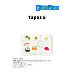 Okul için öğle Yemeği Kutusu XL Yumbox Tapas 5 Bölüm-Greenwich Green / Orman