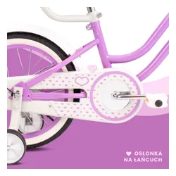 Rower dziecięcy SUN BABY Heart Bike 16 cali dla dziewczynki Fioletowy