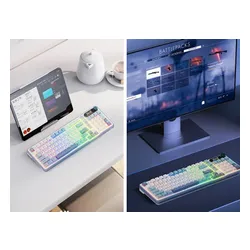 Klawiatura ROYAL KLUDGE RK-S98 Chartreuse Switch Biało-niebieski