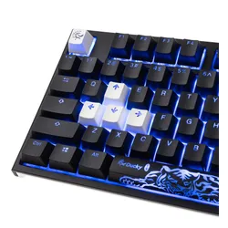 Klawiatura mechaniczna Ducky One 2 Backlit PBT RGB - Cherry MX Speed Silver - czarny