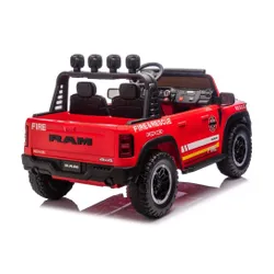 Auto Na Akumulator Dla Dzieci Dodge Ram Straż Poż Zb629-F 4X4 LED Eva Skóra