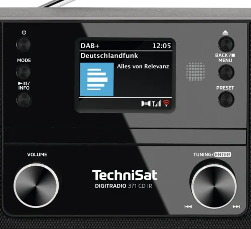 Radioodbiornik TechniSat DigitRadio 370 CD IR Radio FM DAB+ Internetowe Bluetooth Czarny