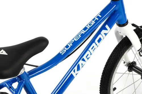 Rower dziecięcy KARBON Superlight 16 cali dla chłopca Niebieski