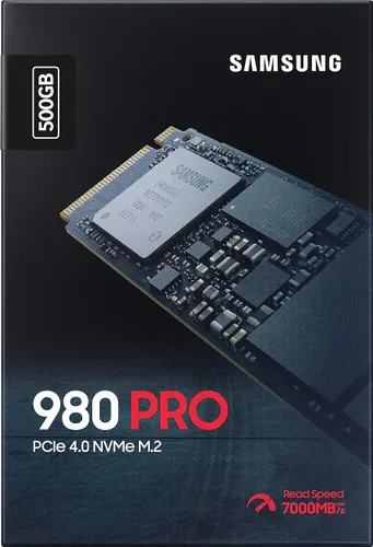 Samsung 980 PRO 500 GB Katı Hal Sürücüsü M. 2 2280 PCI-E x4 Gen4 NVMe (MZ-V8P500BW)